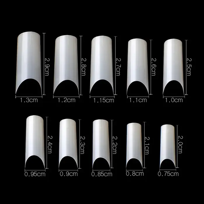 500 Pièces Faux Ongles Courbes en C