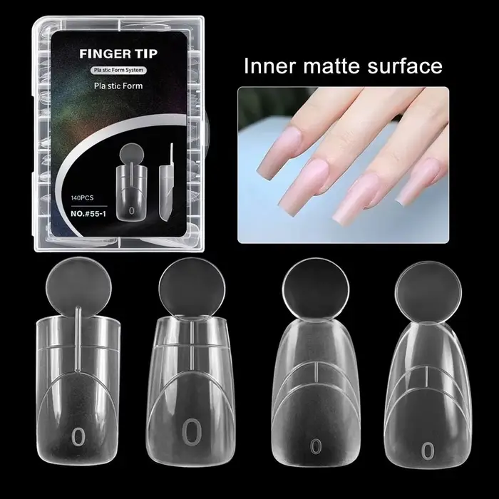 140 pièces de formes à ongles françaises à surface mate