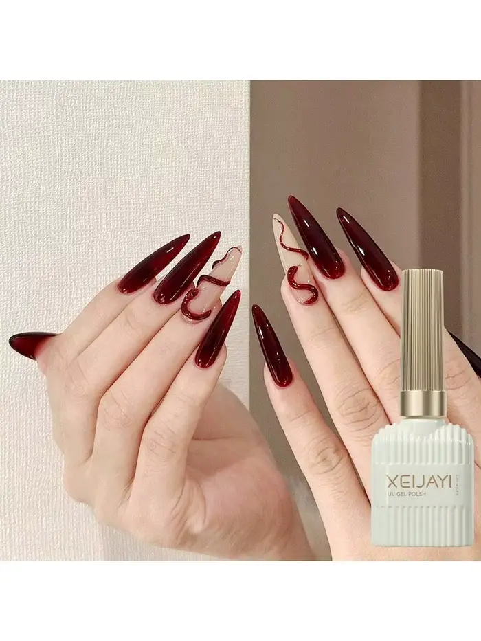 XEIJAYI 1 pièce 15Ml vernis à ongles Gel rouge vin