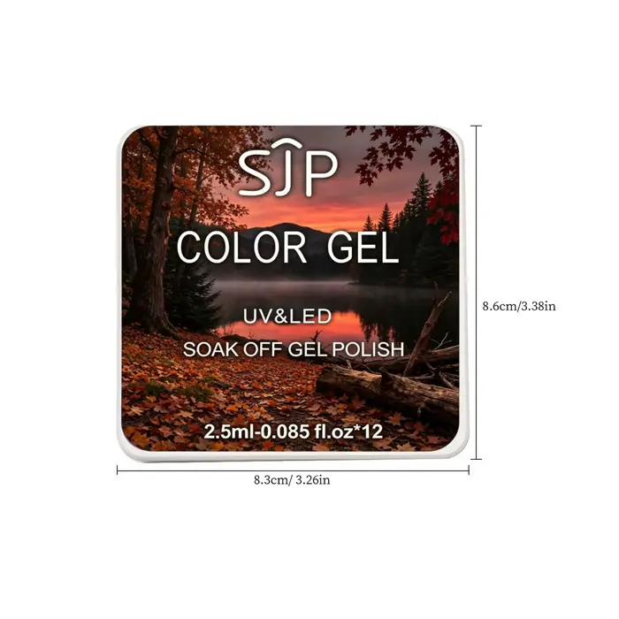 Gel solide pour soins des ongles arc-en-ciel 12 couleurs