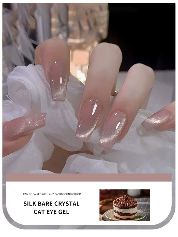 Vernis à ongles Gel magnétique chat cristal 10ml holographique brillant Semi Permanent tremper UV LED