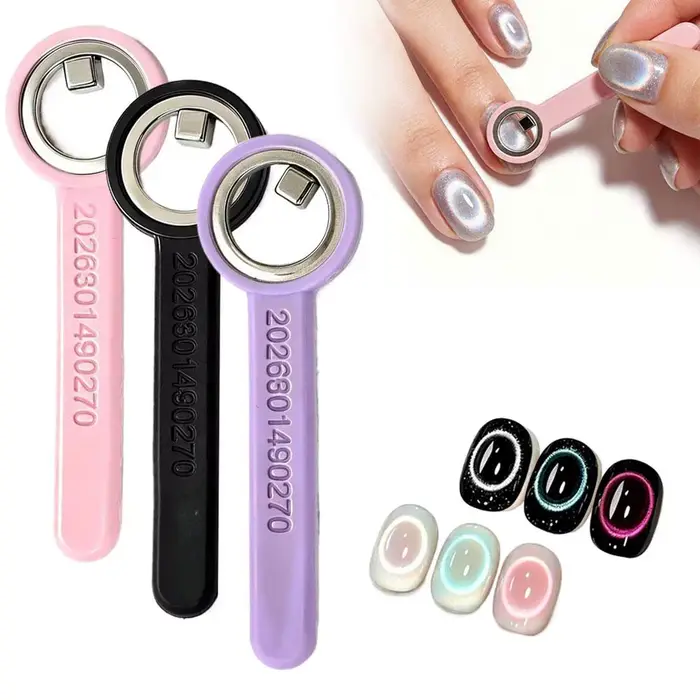Bâtonnet magnétique œil de chat pour nail art - Aimant puissant circulaire creux effet œil