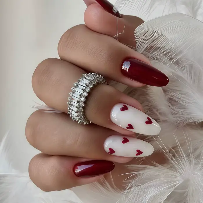 Faux coeur imprimé rose clair, tête carrée mi-longue, presse sur N64.Love, motifs de diamants, style
