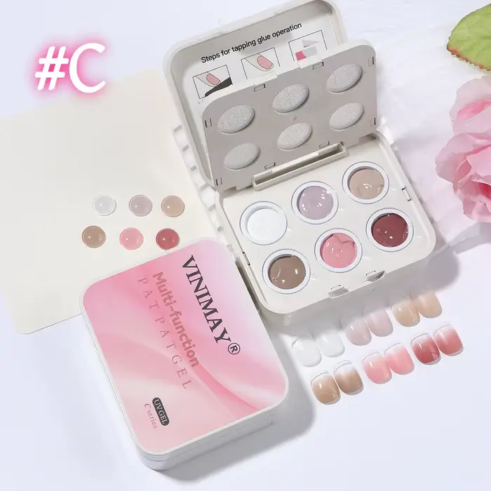 Nouvel ensemble de tampons à ongles 6 couleurs