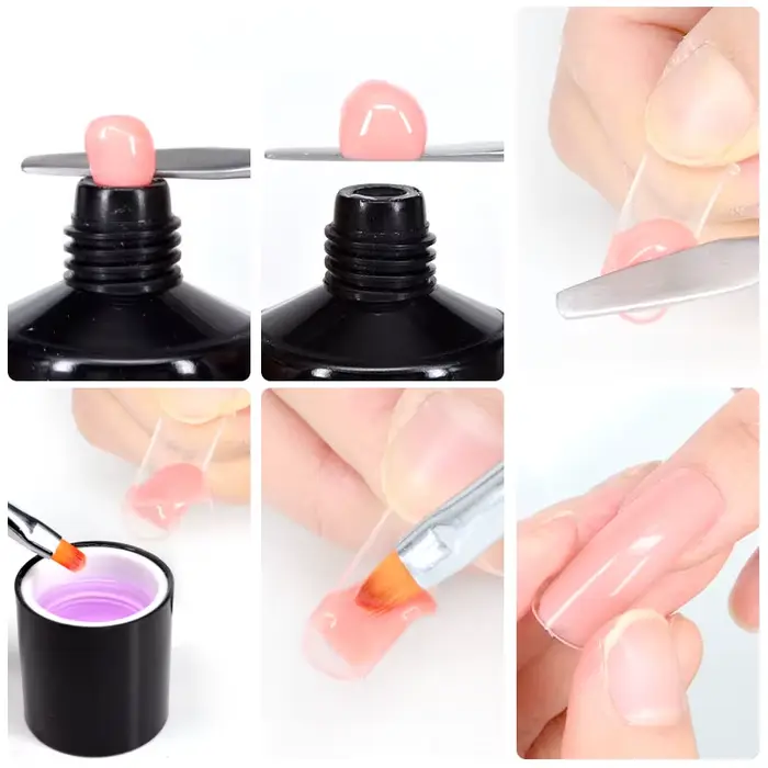 Nail Art bricolage français Extension d'ongle couverture complète acrylique ongles gelée UV Gel gomme VENALISA Poly