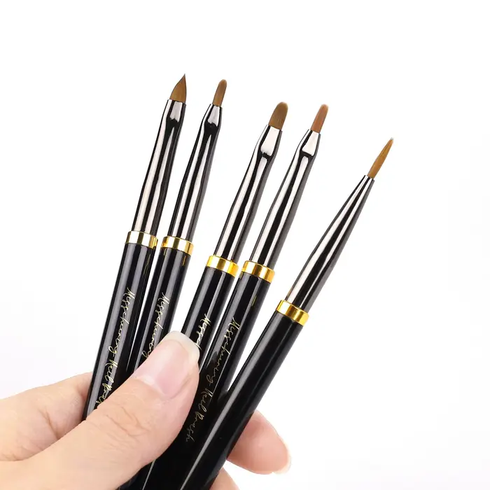Brosse à ongles noire, brosse à Gel pour manucure