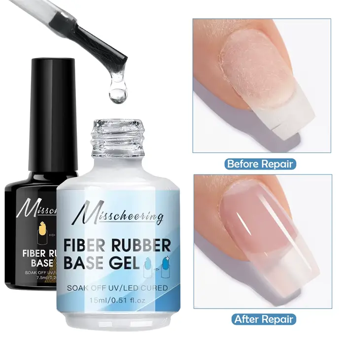 Vernis à ongles Gel à Base de caoutchouc et Fiber de verre