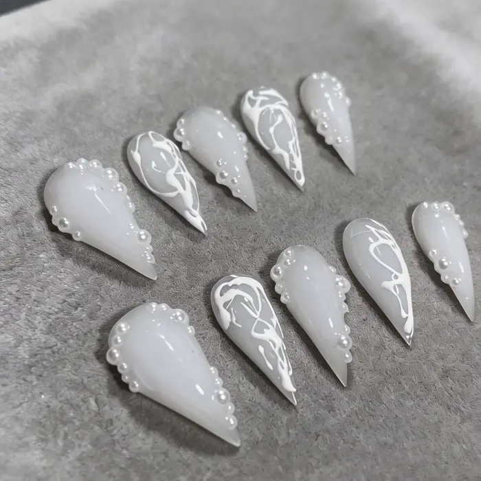 Nouvelles pièces d'ongles portables à motif griffe de dragon et armure de dragon, très vendues en Eu