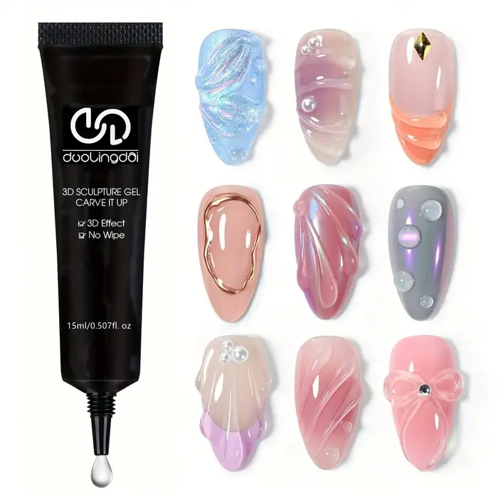 Gel 3D – Gel de modélisation pour Nail Art, adapté au Design des ongles, automne et hiver, Nail Art 