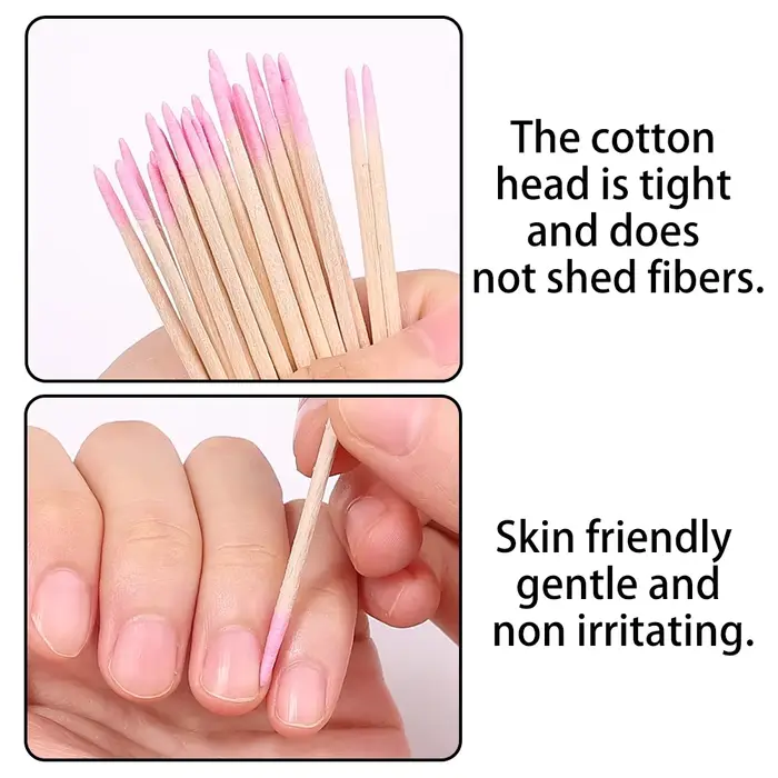 Coton-tige pour ongles en bois