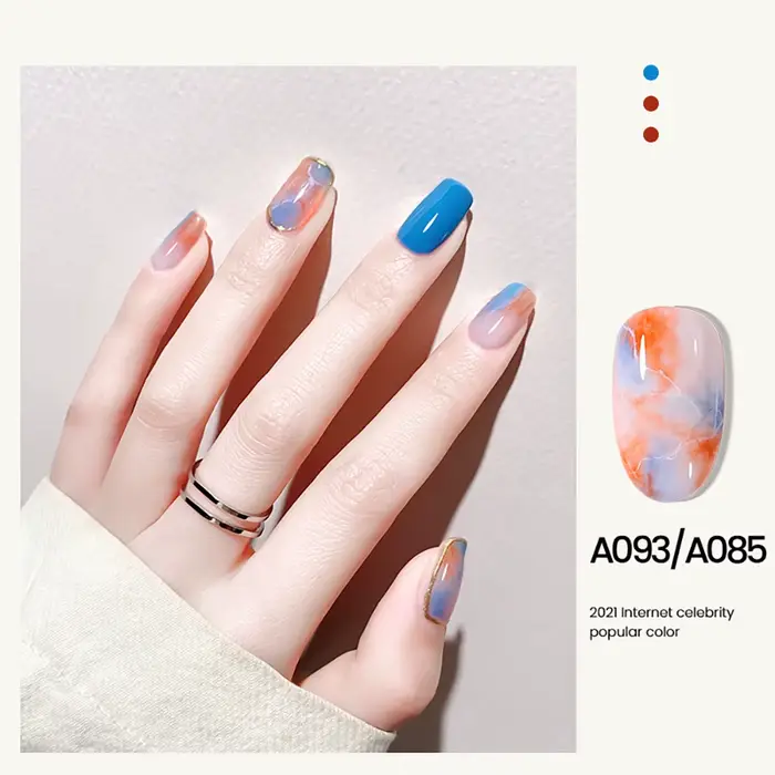 MAYCHAO Gel Polish Transparent Effet Marbre Dégradé pour Ongles