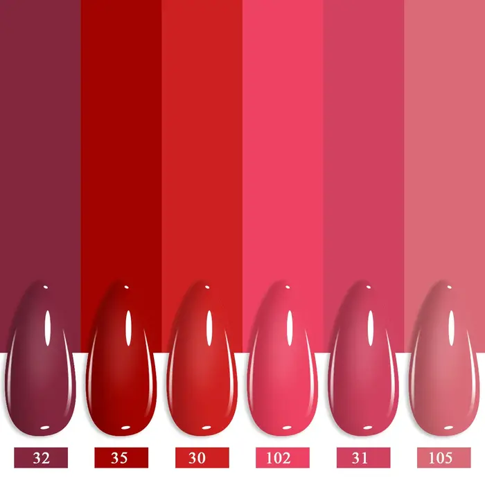 Kit de démarrage de vernis gel GAVY 6 pièces - Ensemble de vernis à ongles permanent brillant, adapté à la manucure DIY, printemps-été
