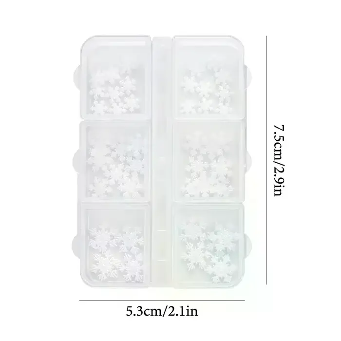 6 grilles/boîte de perles de noël rouge/vert