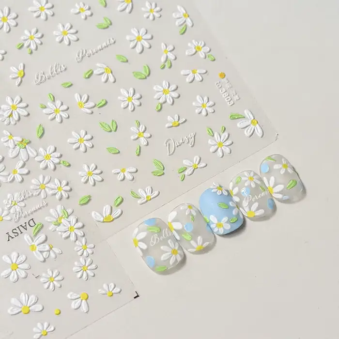 AndrNail-Autocollants blancs pour les ongles