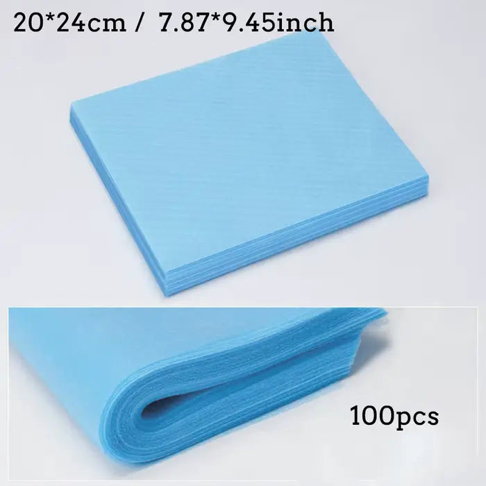 Ensemble de papier filtre collecteur pour aspirateur d'ongles, 100 pièces, 20x24cm, anti-poussière, 