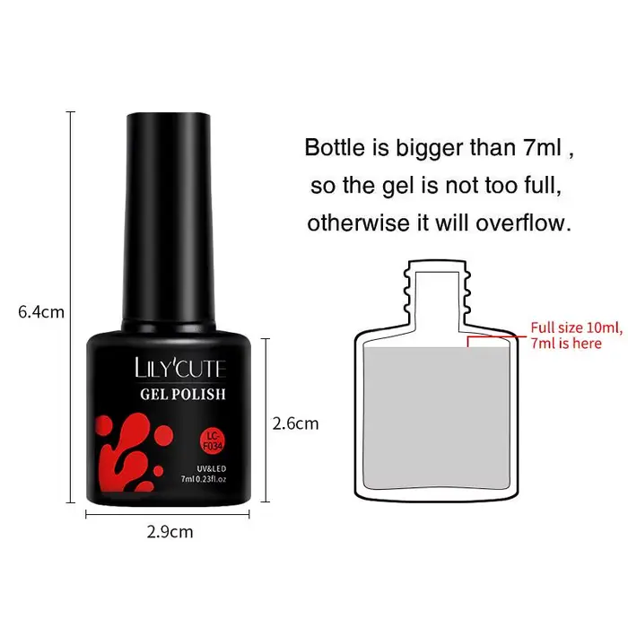 LILYCUTE 7ml 6 Pcs/Set Glitter Gel Vernis