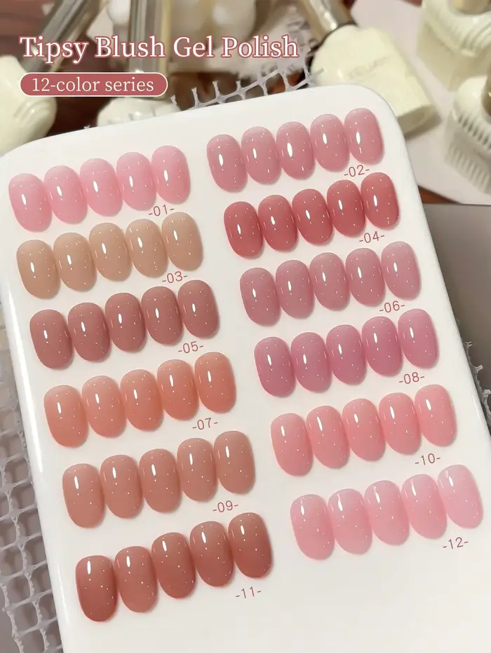 XEIJAYI 12 pièces 15ml gel à ongles rose populaire