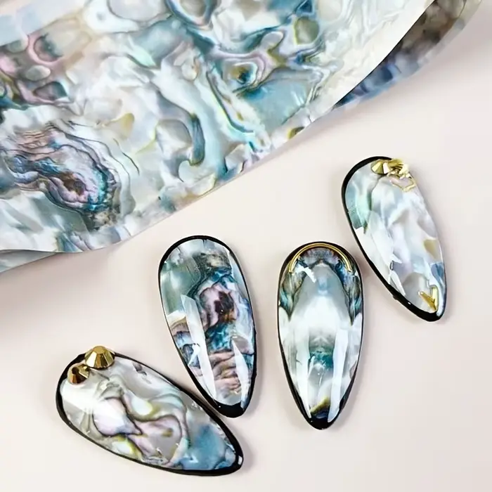 Autocollants en feuille d'autocollants pour ongles en marbre