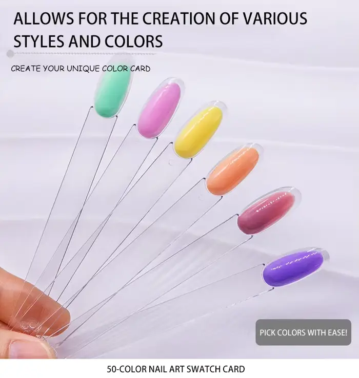 50pcs carte de couleur conception Nail Art modèles outils montrent différents styles