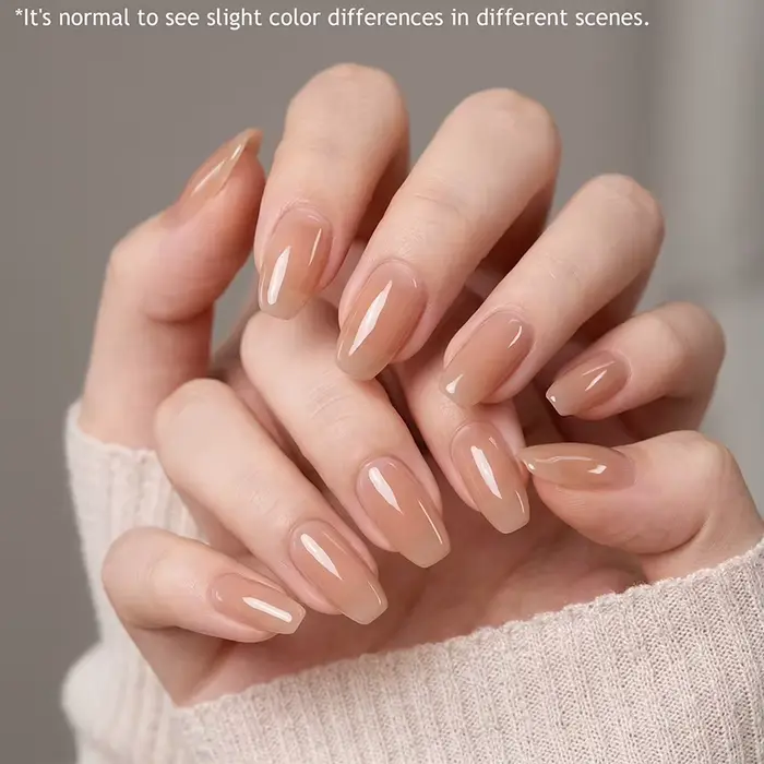 15ml Sans tracas # Gel UV Transparent Effet Café Lacté Nude 07