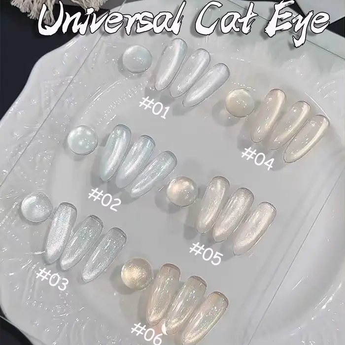 WS 1-6Pcs Nouveauté Printemps 2026 Vernis à ongles gel effet verre blanc clair