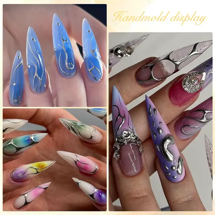 Mtssii 5 en 1 colle Gel de renfort sans lingette couche de finition Nail Art tremper le vernis Gel UV 3D Chrome Design diamant Gel