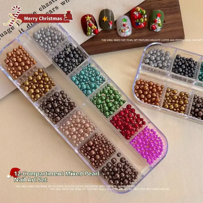 Mélange de perles rondes colorées stéréoscopiques