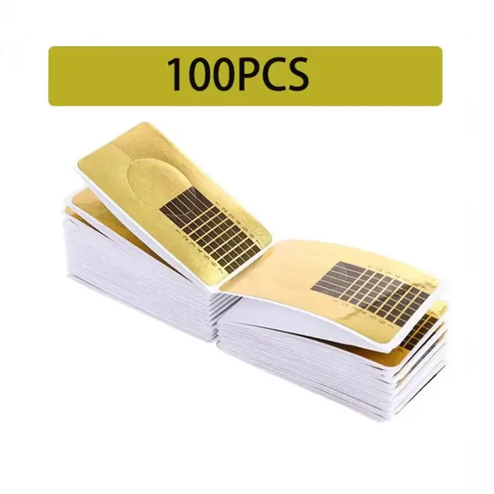 Autocollant de forme d'ongle pour pointes de poudre acrylique, 100 pièces, outils d'art de bricolage