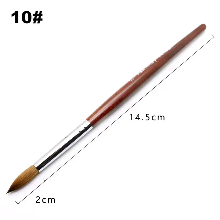 Kolinsky-Brosse à Ongles en Acrylique avec Manche en Bois