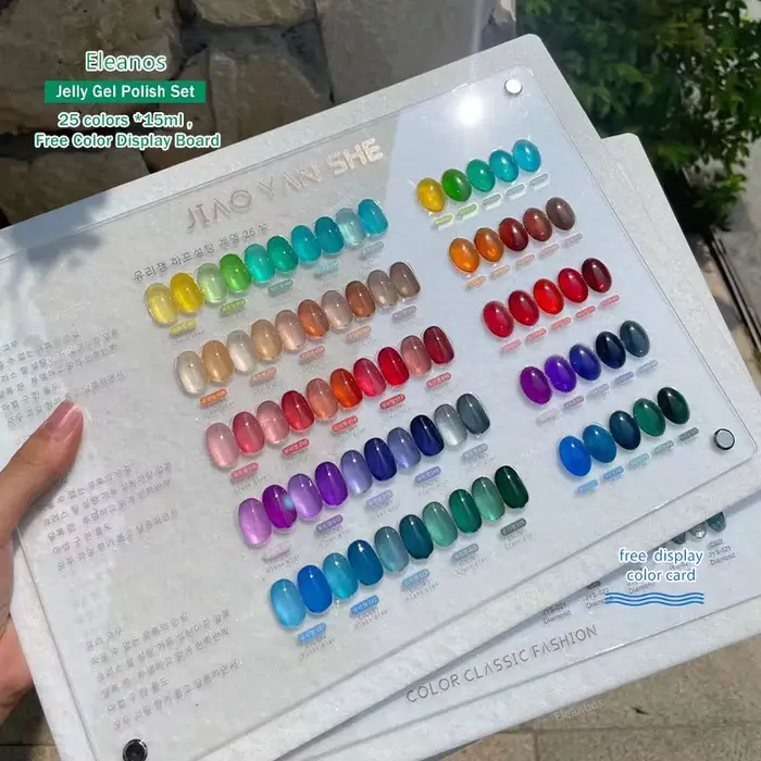 Eleanos 25 pièces translucide glaçure Gel vernis à ongles ensemble vernis TPO gratuit gelée clair Ge