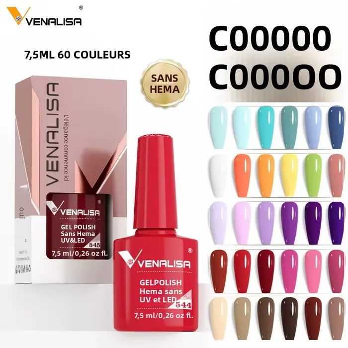 Venalisa 7.5ml HEMA FREE Jelly vernis à ongles rose nu