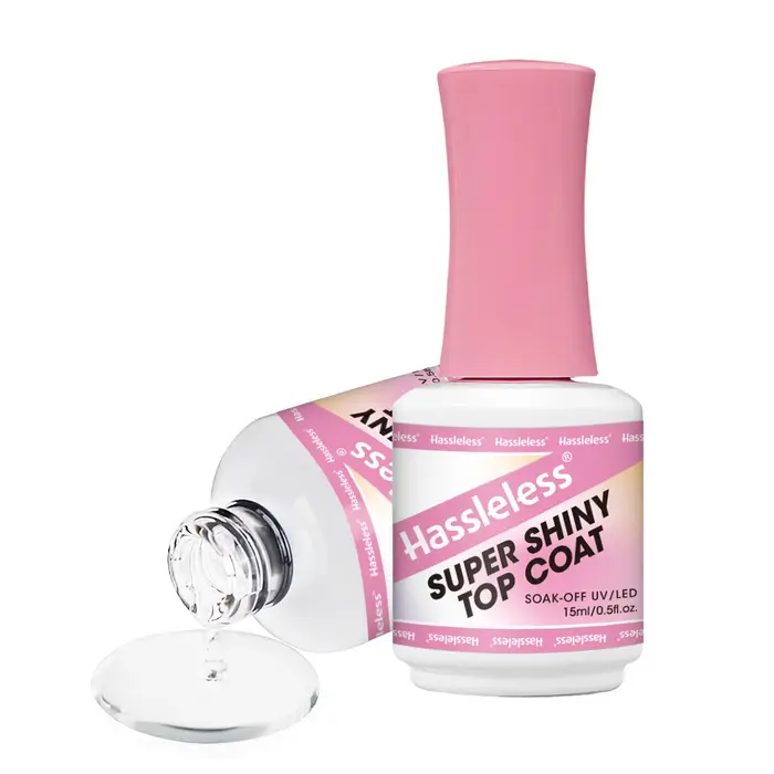 Vernis à ongles en gel ultra-brillant Hassleless Single Pack - couche de finition en gel brillant