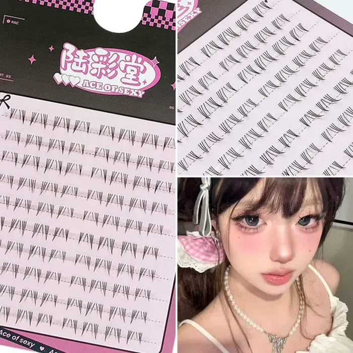 6-7mm Air cils inférieurs fée faux cils segmenté naturel sous cils Manga bas cils maquillage cils ou