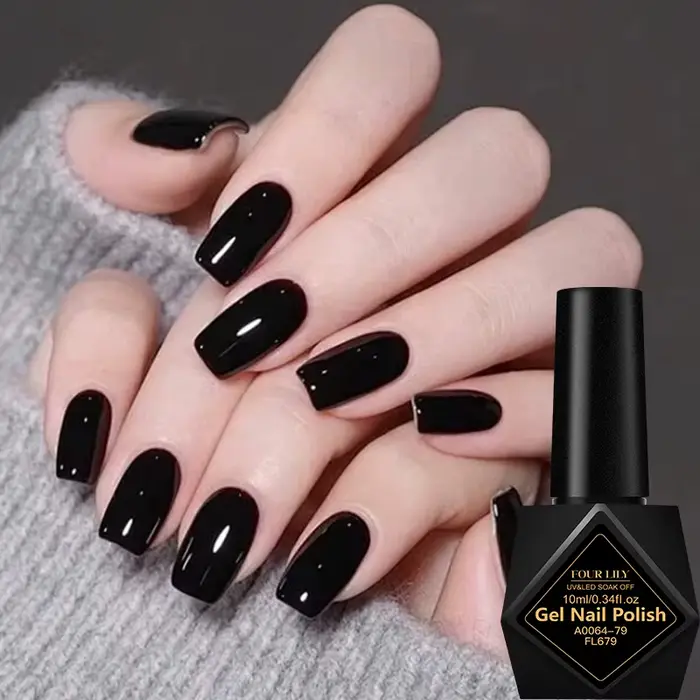 Vernis à ongles gel rouge, noir et blanc 10 ml, sans TPO ni HEMA, fournitures pour salon de manucure