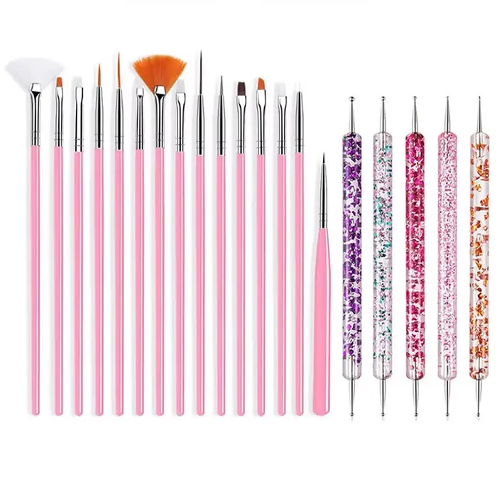 Ensemble de pinceaux pour Nail Art, fournitures professionnelles pour Gel UV acrylique, dessin, poin