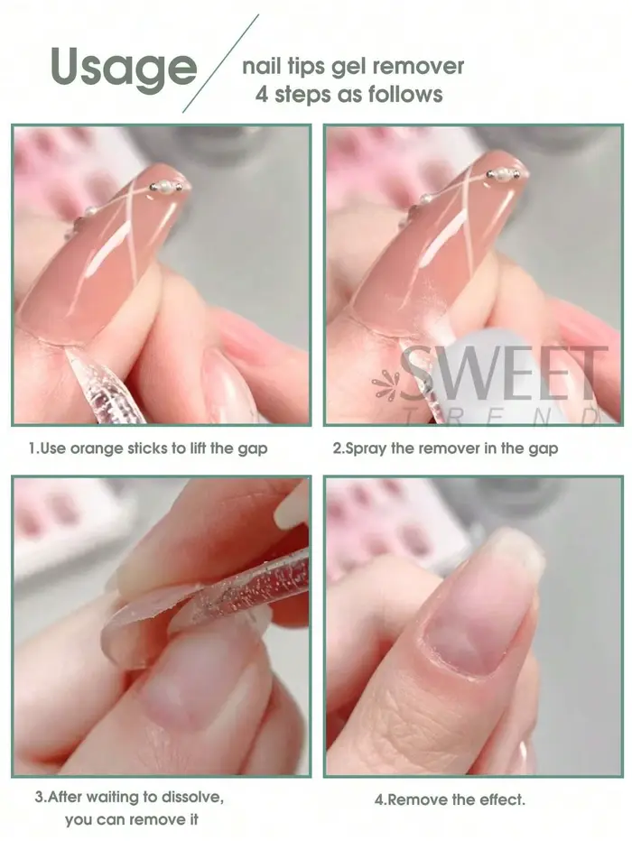 60ml ongles conseils adhésifs Gel dissolvant liquides facile à adoucir