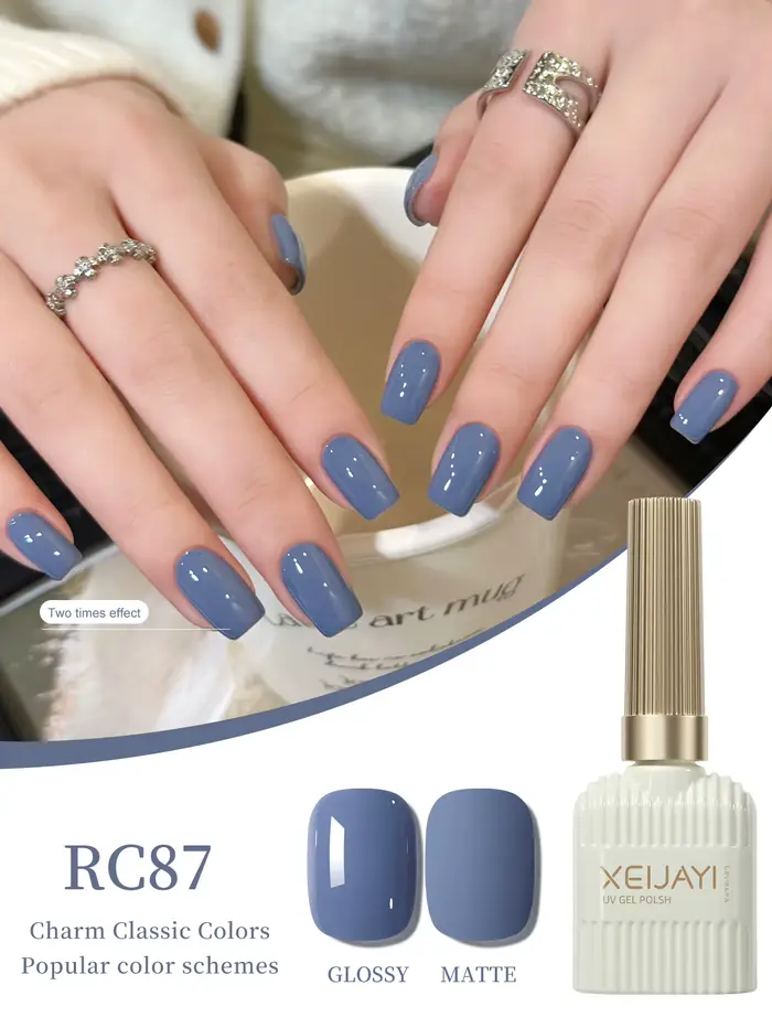 XEIJAYI 1Pc 15ml Vernis à ongles gel bleu - Brillance longue durée