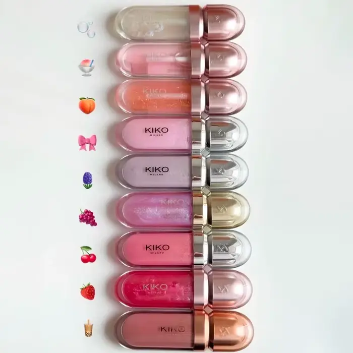 KIKO 3D Liquid Lip Glaze Transparent Lip Gloss Mirror Lipstick Nourishing Glossy Full Lips Not Fading Milk Tea Bean Paste Makeup