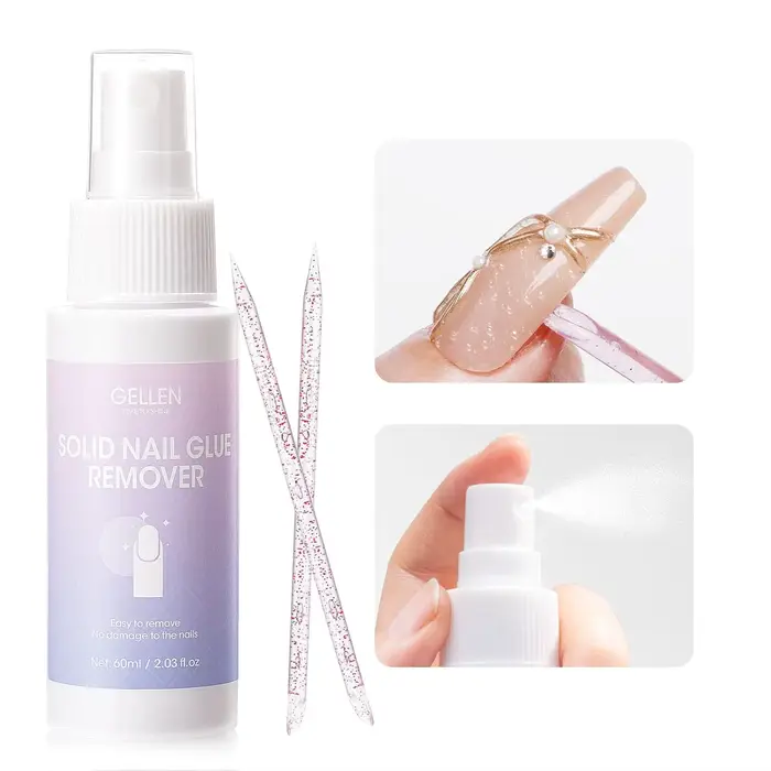 Dissolvant de colle à ongles 40ML pour faux ongles et capsules, sans acétone, solution douce pour le