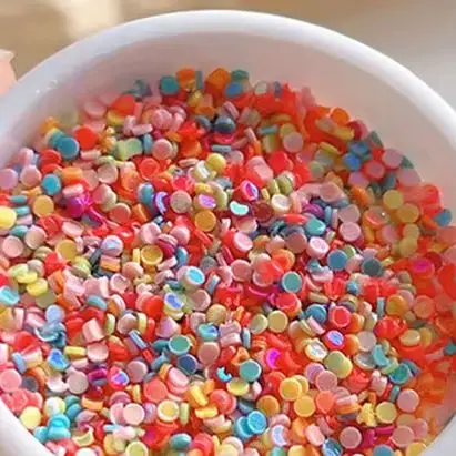 1 boîte de paillettes rondes pour ongles