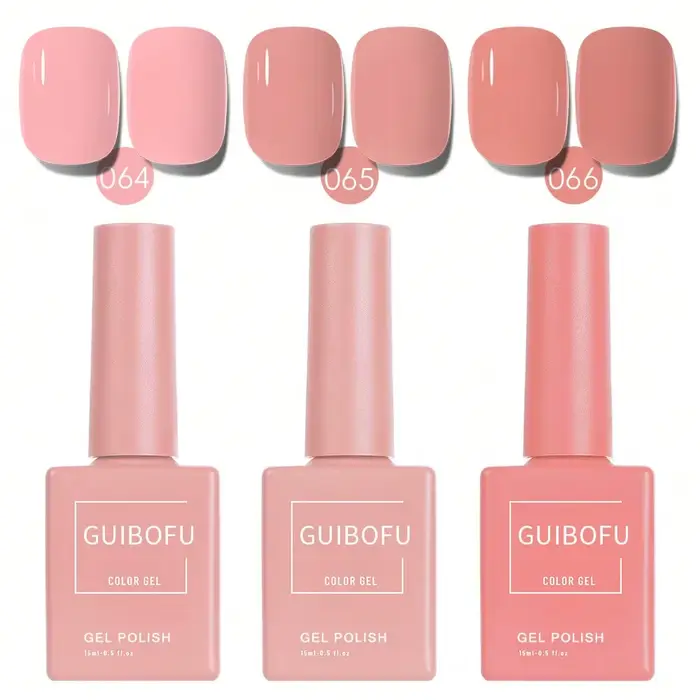 Lot de 3 vernis à ongles gel UV LED 15ml