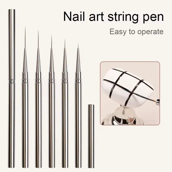 Pinceaux de précision pour nail art, pour dessiner des lignes allongées, 6/9/12/15/18 mm, outil professionnel de manucure