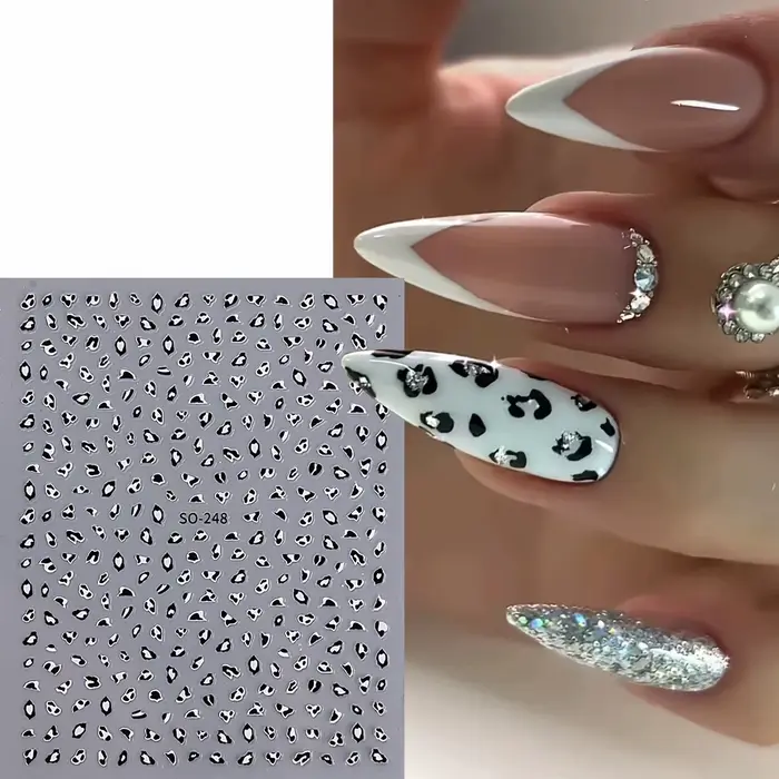 Meilad – autocollants pour ongles imprimés léopard
