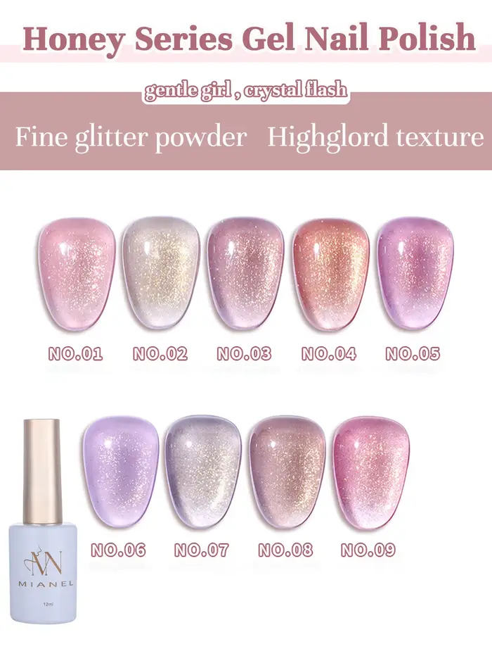 MIANEL 12ML Gel vernis à ongles blanchissant diamant rose le plus vendu