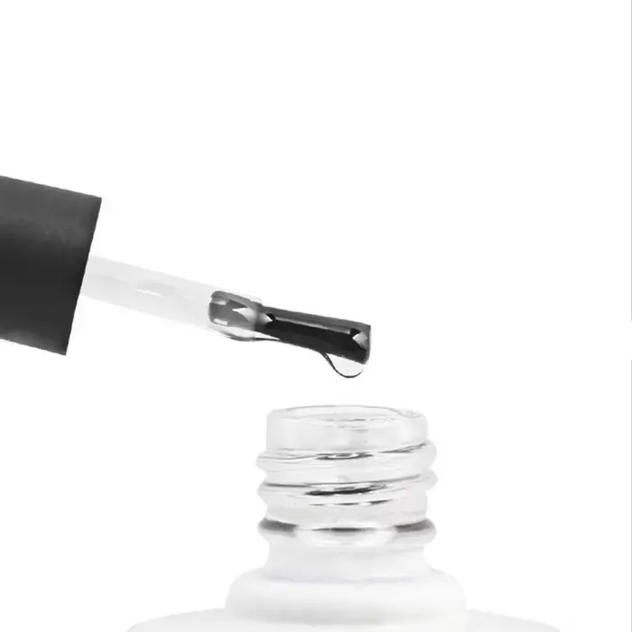 Top Coat Sans Résidu 15ml – Vernis Gel UV Soak Off Brillant Longue Durée Transparent pour Manucure et Nail Art