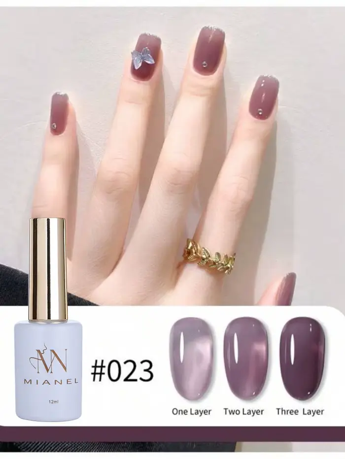MIANEL 12ML Vernis à ongles gel transparent effet gelée