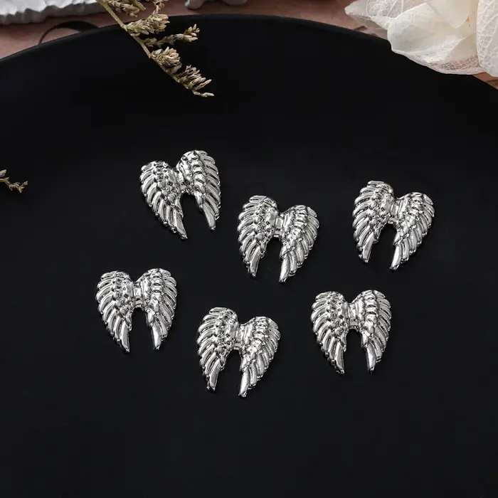 Ailes d'ange en métal pour décoration d'ongles