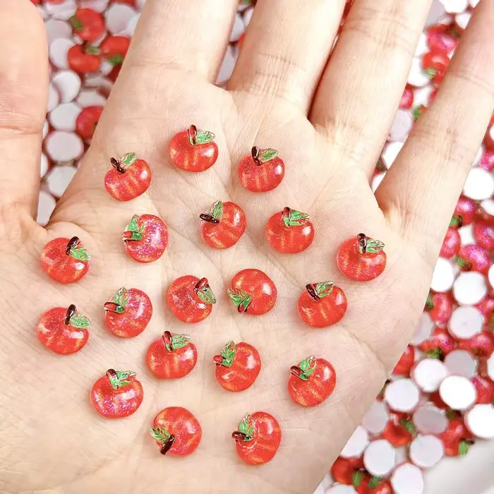 Mini pomme rouge en résine 3D