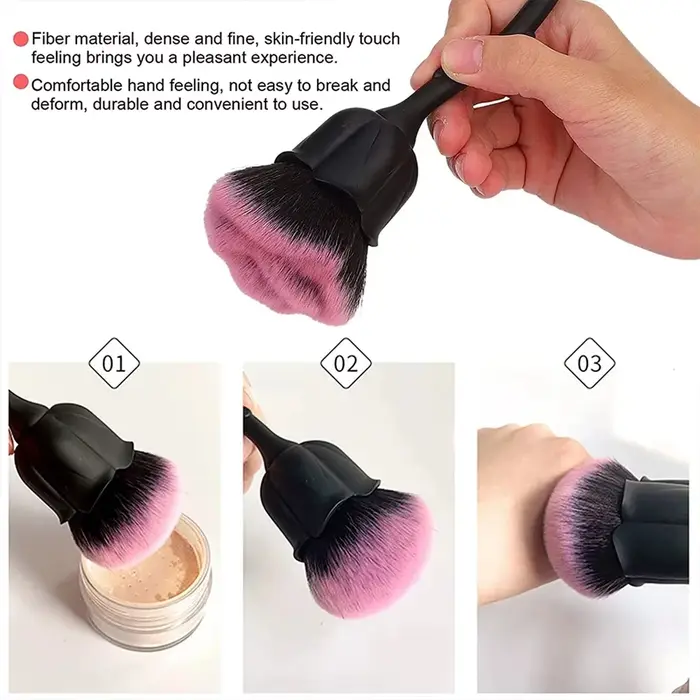 Brosse douce en forme de Rose pour manucure