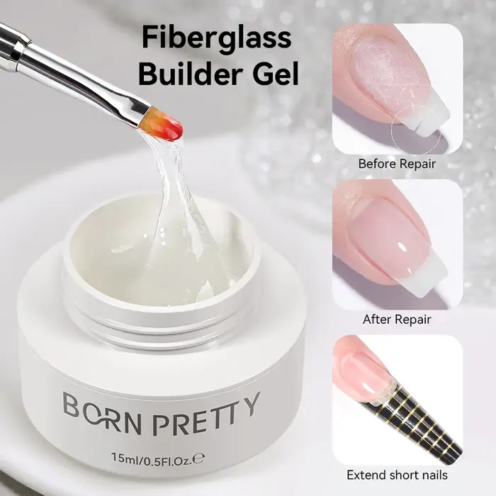 BORN PRETTY 15g Gel de réparation pour ongles en fibre de verre